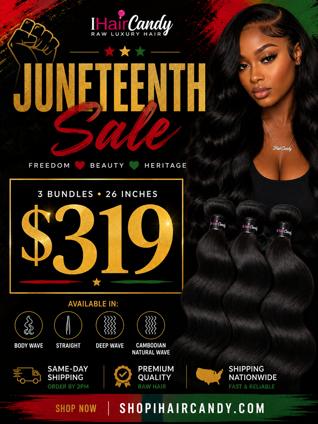 3 Bundles of 26”